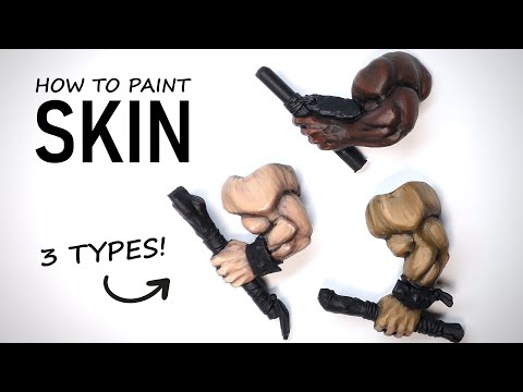 How to Paint SKIN on Minis, FAST! (Light, Tanned & Dark Flesh)