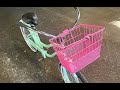 Detachable Steel Half Mesh Bike Basket W Built In Handles Easy Assembly To Front Handlebar