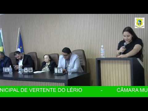 REUNIÃO DO LEGISLATIVO MUNICIPAL DE VERTENTE DO LÉRIO - PE 08/10/2026