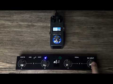 Valeton GP5 connected to Mvave Chocolate Plus thru bluetooth 