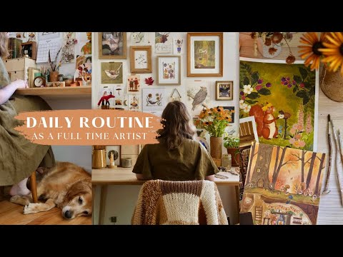 Daily Week Day Routine as a Full-Time Artist - cultivating healthy, sustainable habits 📚💐✨