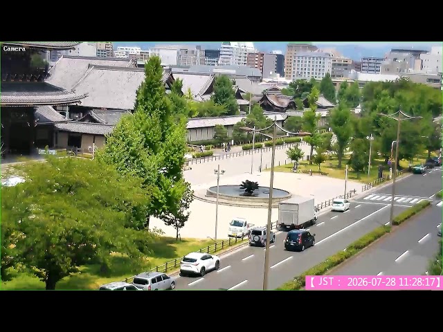 京都ライブカメラ 東本願寺 (KYOTO JAPAN LIVE CAMERA) 森信三郎商舗から生中継 即時影像 紅葉 livecam