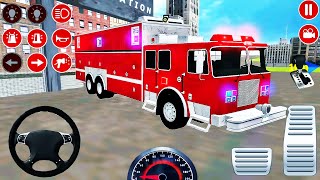 Real Fire Truck Driving Simulator 2020 - New Fire Fighting Fireman&#39;s Daily Job - Android GamePlay #4