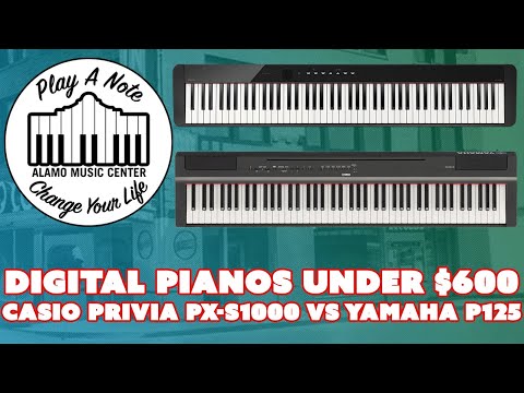 Casio Privia PX-S1000 vs Yamaha P125 - Portable Digital Piano Shootout! - Digital Pianos Under $600