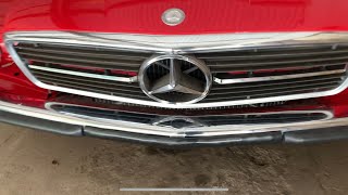 Mercedes R107 SL: Renowacja środkowej części zderzaka przedniego