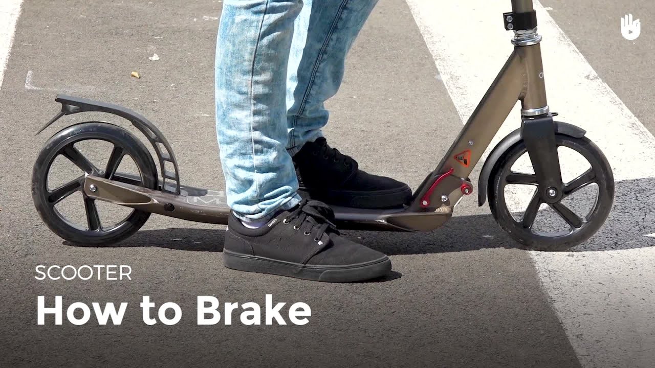 How to Brake Kick Scooter Tips and Tricks Sikana