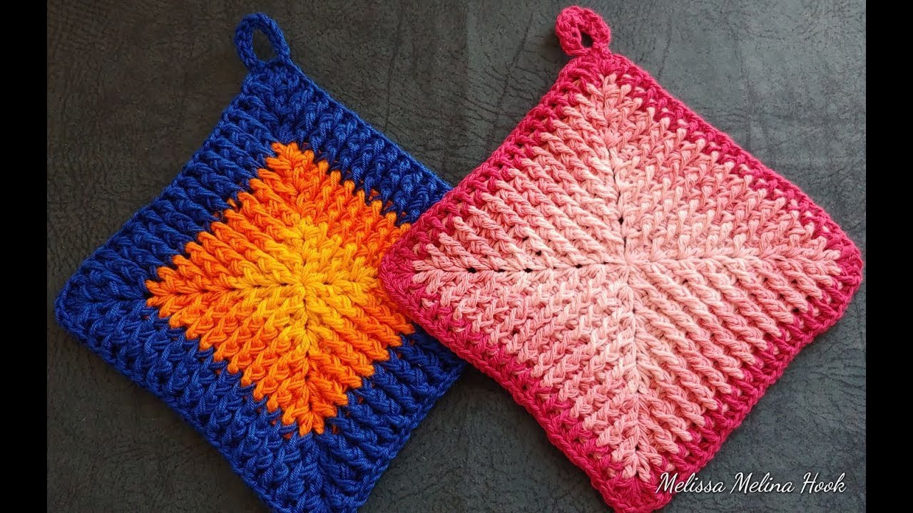 Crochet Granny ''manique, coussin, plaid''