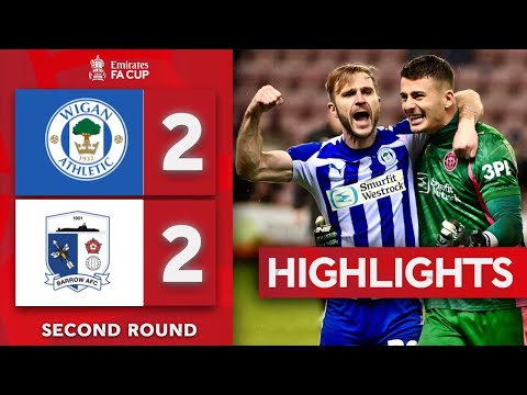 Aimson's Late Strike Forces Penalties | Wigan 2-2 Barrow (4-3 Pens) | Emirates FA Cup 2025-26