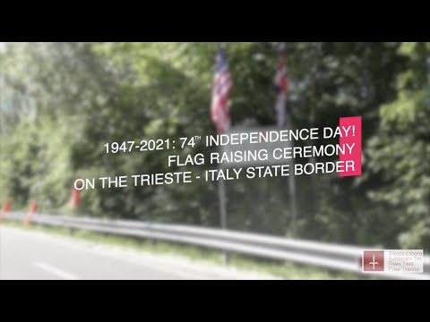 15/9/2021: Trieste Independence Day 2021: flag raising ceremony on the border with Italy