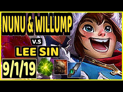 DOUBTFULL (NUNU & WILLUMP) vs LEE SIN - 9/1/19 KDA JUNGLE GAMEPLAY - NA Ranked MASTER