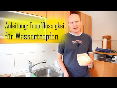 Herstellen der Tropfflüssigkeit für die Wassertropfen Fotografie