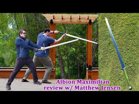 Albion Maximilian Zweihander Review w/ Matthew Jensen ft. Ballistic Gel Human Analog Test Cutting