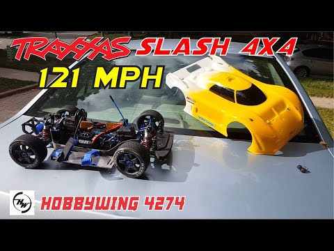 Traxxas Slash 4x4 - 121 Mph Speed Run New PB (UNOFFICIAL) - Slash 4x4 Speed Run Build
