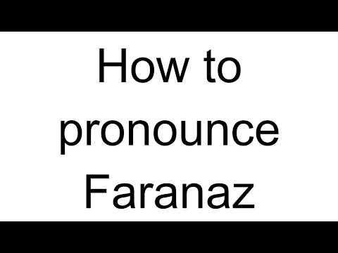 How to Pronounce Faranaz (Arabic)