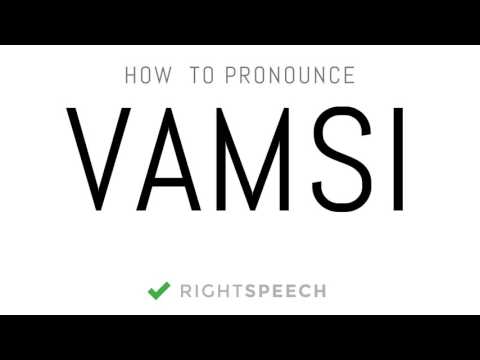 Vamsi - How to pronounce Vamsi - Indian Boy Name