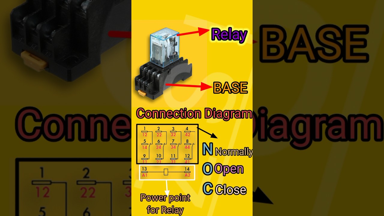 Explain the 14 pin Relay | #electronic #graphics #animation #2d #relay