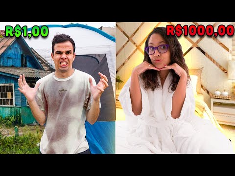 SOBREVIVEMOS ÀS FÉRIAS DE 1 REAL VS FÉRIAS DE 1000 REAIS! - RAFA E LUIZ!