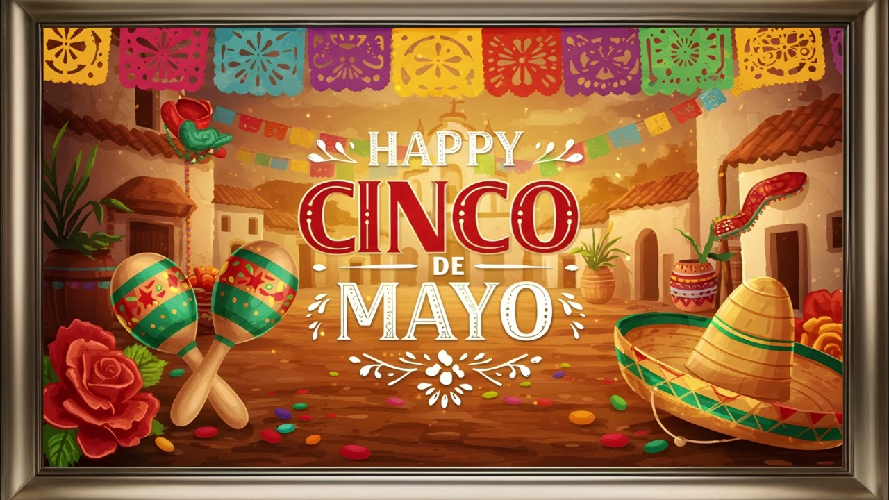 Happy Cinco De Mayo Frame TV Art | Mexican Fiesta Screensaver For Your TV🪅🌮