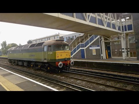 D1645 / 47830 "Beeching's Legacy" passing West Byfleet, passing West Byfleet on 05/09/22