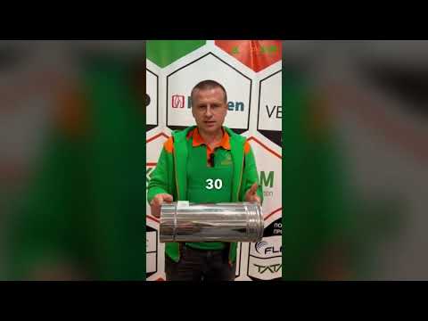 Труба-удлинитель Versia-Lux 0,3 - 0,5 м на дымоход Ø 180/250 мм двухстенная нерж/нерж 1 мм - фото 1 - id-p2423530641