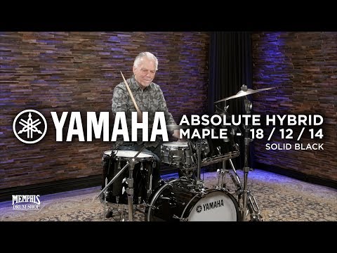 Yamaha Absolute Hybrid Maple Drum Set 18/12/14 - Solid Black