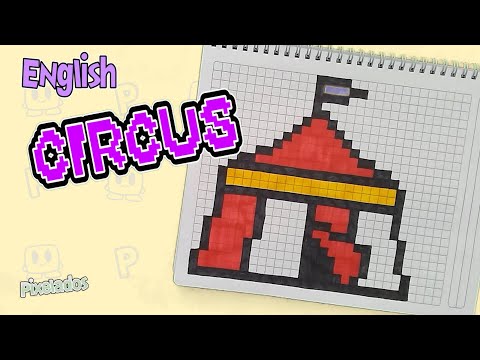 🎪 How to draw a Circus step by step in Pixel Art ✨ - PIXELADOS