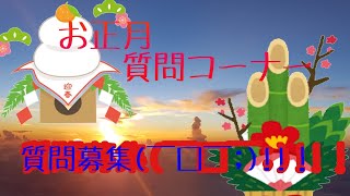 お正月質問コーナー、質問募集(￣□￣;)!!！