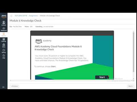 Module 6 Knowledge Check | AWS Academy Cloud Foundation | Compute