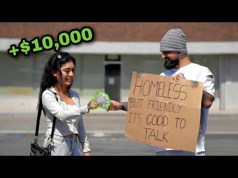 Homeless Gives $10,000 to Strangers