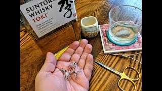 TJ Ties No Vise Sakasa Kebari - Salt & Pepper Style - Tenkara Fly