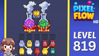 Pixel Flow Level 819 Solution Walkthrough