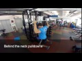 Behind the neck pulldowns for the inner back/ rear delts!