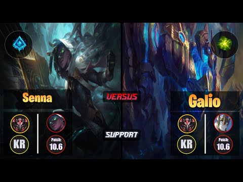 GrandMaster SENNA [Glacial Augment] (Support) VS  GALIO - Grandmaster KR Patch 10.6