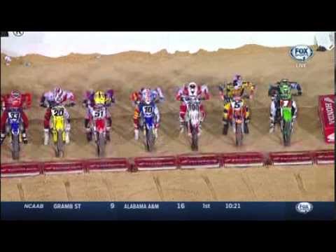 Joshua Grant Crash 450 Heat 1 AMA Supercross 2014 Daytona