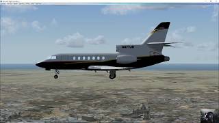 FSX: Biarritz to Rome Ciampino with a Falcon 7X