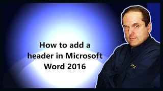 How to add a header in Microsoft Word 2016