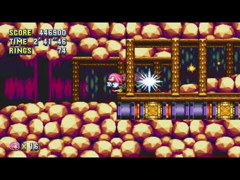 Sonic Mania 100% Walkthrough (Nintendo Switch)- Knuckles - Lava Reef Zone - Boss: Heavy King - Pt 35