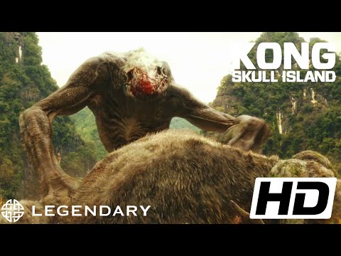 Kong skull island (2017) FULL HD 1080p - Marlow tells about kong scene Legendary movie clips