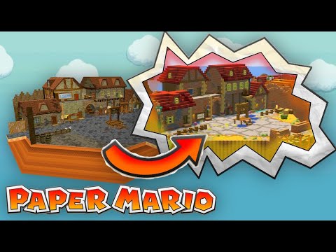 Building Rogueport from Paper Mario in Minecraft