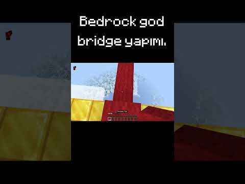 Bedrock god bridge yapım!#shorts #minecraft
