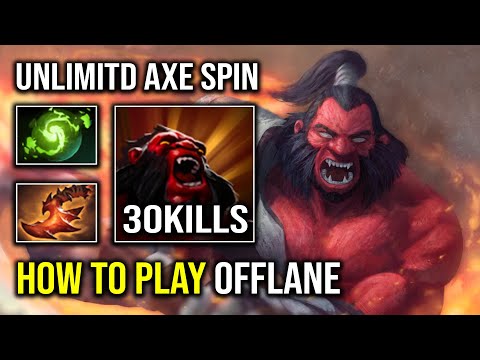 How to Play Offlane Axe Like a Pro in 7.33 with 100% Aghanim Effect Unlimited Spinning Dota 2