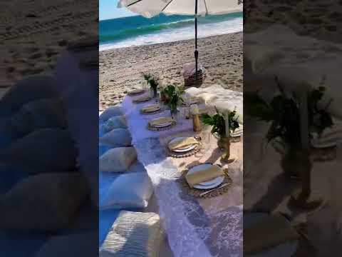 Beach dinner for a family / unique family dinner / by Moon Flower Design