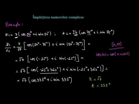 Împărțirea numerelor complexe sub formă trigonometrică | Lectii-Virtuale.ro