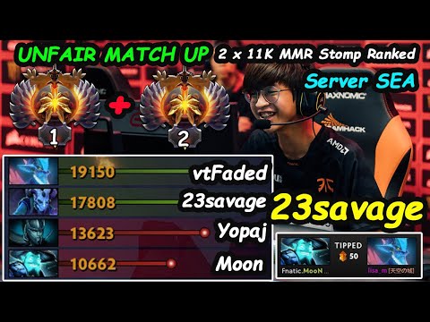 23savage Riki + vtfaded Leshrac 22K MMR Power Stomp Ranked vs Fnatic.Moon neon.Yopaj Dota 2 Gameplay