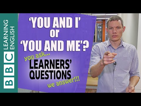 'あなたと私'と'あなたと私'-学習者の質問 (‘You and I’ and ‘you and me’- Learners' Questions)