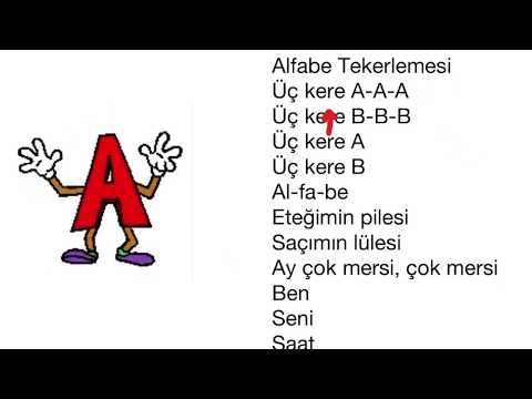 Alfabe Tekerlemesi 3 Kere AAA 3 Kere BBB al-fa-be/Alfabe şarkısı ile okuma hızlandırma çalışması