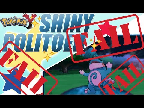 Shiny Failed 5% Politoed - Chain fishing - Pokemon Y