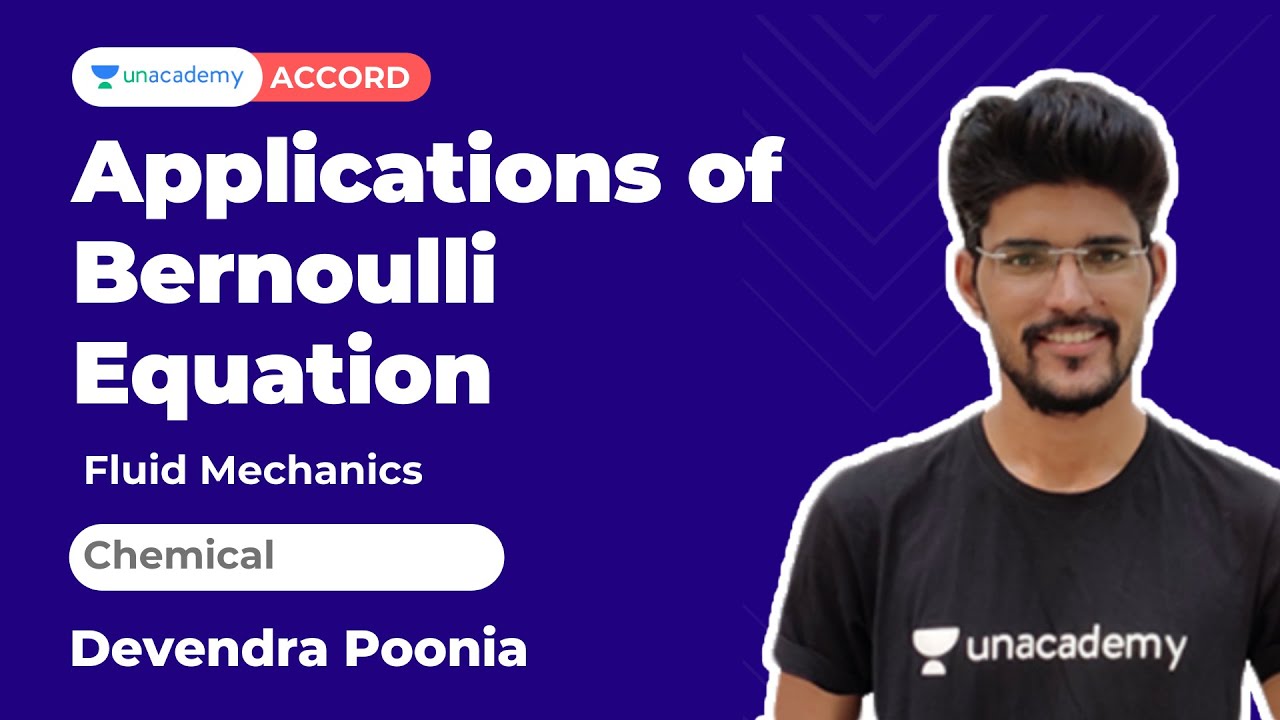 Applications of Bernoulli Equation | Fluid Mechanics | Chemical | GATE 2022 | Devendra Poonia