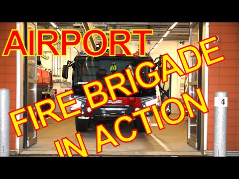 Airport Firefighters Dresden Germany - Rosenbauer Panther 8x8 in Action