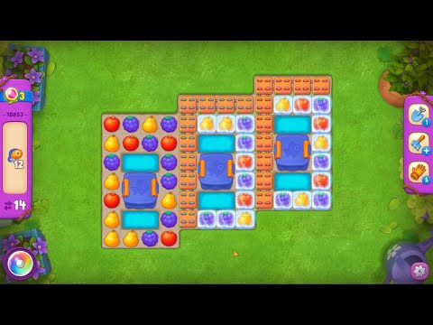 Gardenscapes level 10853 No Boosters Gameplay
